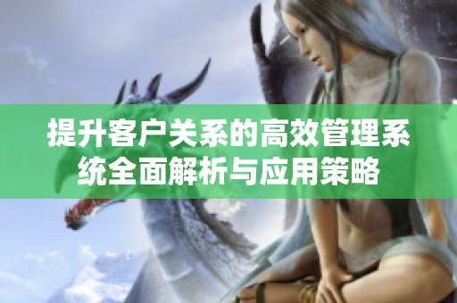 提升客户关系的高效管理系统全面解析与应用策略