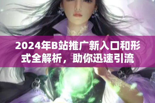2024年B站推广新入口和形式全解析，助你迅速引流