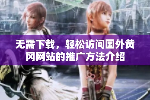 无需下载，轻松访问国外黄冈网站的推广方法介绍