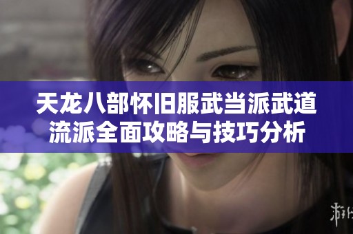 天龙八部怀旧服武当派武道流派全面攻略与技巧分析