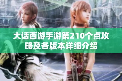 大话西游手游第210个点攻略及各版本详细介绍