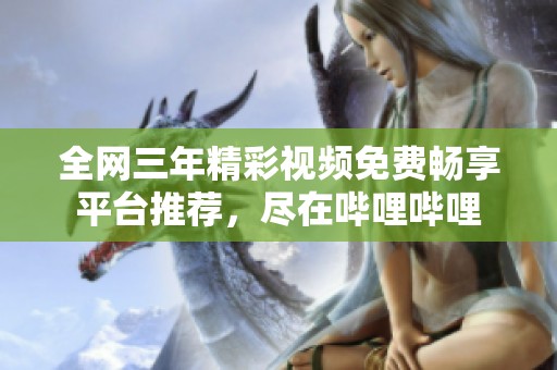 全网三年精彩视频免费畅享平台推荐，尽在哔哩哔哩