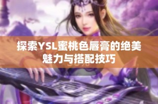 探索YSL蜜桃色唇膏的绝美魅力与搭配技巧