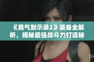 《勇气默示录2》装备全解析，揭秘最强战斗力打造秘籍