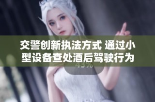 交警创新执法方式 通过小型设备查处酒后驾驶行为