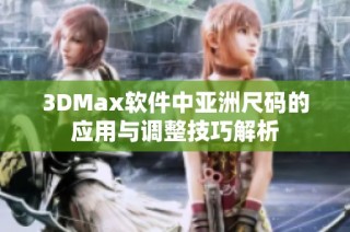 3DMax软件中亚洲尺码的应用与调整技巧解析