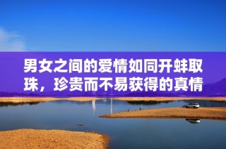 男女之间的爱情如同开蚌取珠，珍贵而不易获得的真情