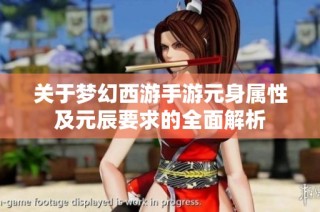 关于梦幻西游手游元身属性及元辰要求的全面解析