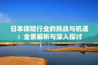 日本保险行业的挑战与机遇：全景解析与深入探讨