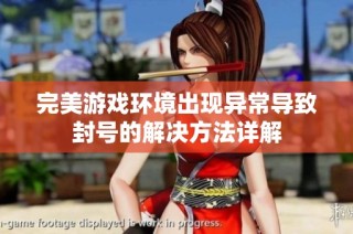 完美游戏环境出现异常导致封号的解决方法详解