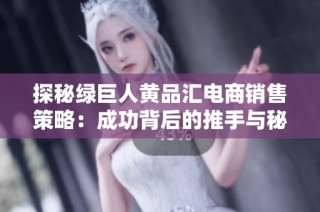 探秘绿巨人黄品汇电商销售策略：成功背后的推手与秘诀