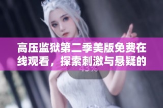 高压监狱第二季美版免费在线观看，探索刺激与悬疑的监狱故事