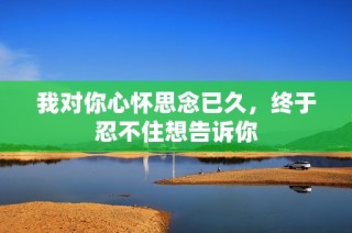 我对你心怀思念已久，终于忍不住想告诉你