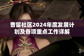曹留社区2024年度发展计划及各项重点工作详解