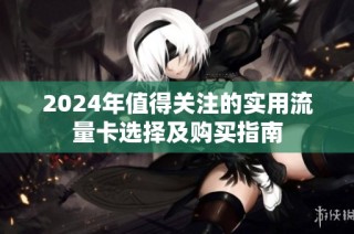2024年值得关注的实用流量卡选择及购买指南