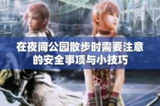 在夜间公园散步时需要注意的安全事项与小技巧