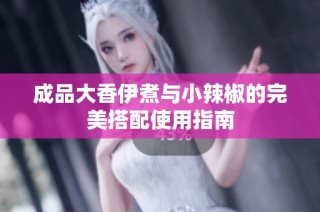 成品大香伊煮与小辣椒的完美搭配使用指南