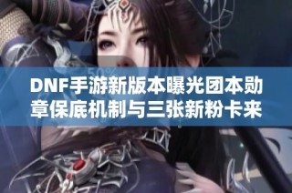 DNF手游新版本曝光团本勋章保底机制与三张新粉卡来袭