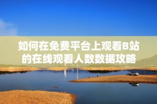 如何在免费平台上观看B站的在线观看人数数据攻略