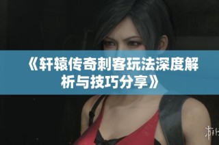 《轩辕传奇刺客玩法深度解析与技巧分享》