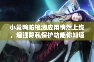 小黄鸭防检测应用悄然上线，增强隐私保护功能你知道吗