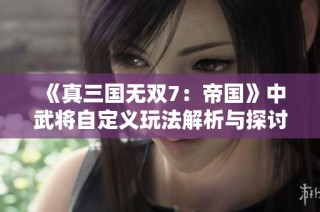 《真三国无双7：帝国》中武将自定义玩法解析与探讨