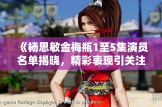 《杨思敏金梅瓶1至5集演员名单揭晓，精彩表现引关注》