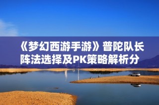《梦幻西游手游》普陀队长阵法选择及PK策略解析分享