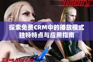 探索免费CRM中的播放模式独特特点与应用指南
