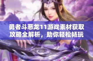 勇者斗恶龙11游戏素材获取攻略全解析，助你轻松畅玩