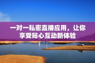 一对一私密直播应用，让你享受贴心互动新体验
