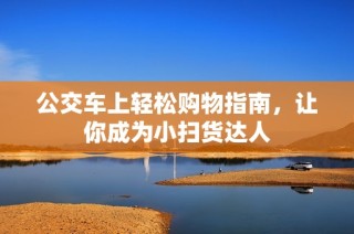公交车上轻松购物指南，让你成为小扫货达人
