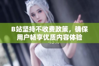 B站坚持不收费政策，确保用户畅享优质内容体验