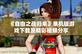 《自由之战归来》单机版游戏下载及精彩视频分享