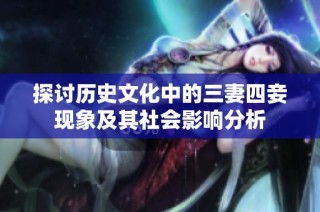 探讨历史文化中的三妻四妾现象及其社会影响分析
