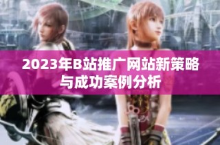 2023年B站推广网站新策略与成功案例分析