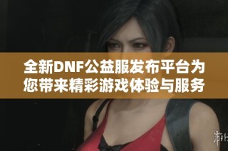全新DNF公益服发布平台为您带来精彩游戏体验与服务
