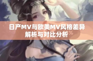 日产MV与欧美MV风格差异解析与对比分析