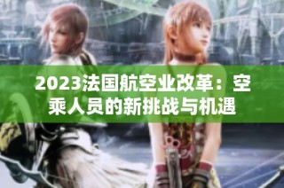 2023法国航空业改革：空乘人员的新挑战与机遇