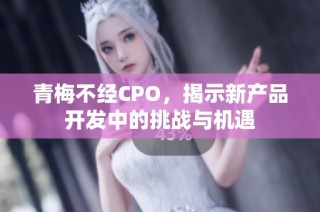 青梅不经CPO，揭示新产品开发中的挑战与机遇
