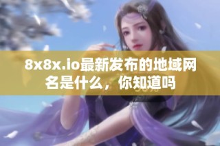 8x8x.io最新发布的地域网名是什么，你知道吗