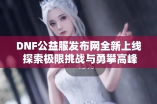 DNF公益服发布网全新上线 探索极限挑战与勇攀高峰的精彩体验