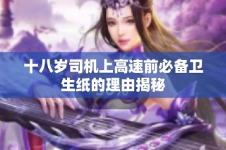 十八岁司机上高速前必备卫生纸的理由揭秘