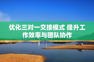 优化三对一交接模式 提升工作效率与团队协作