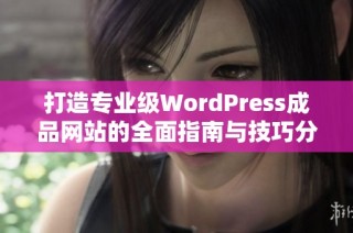 打造专业级WordPress成品网站的全面指南与技巧分享