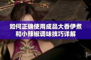 如何正确使用成品大香伊煮和小辣椒调味技巧详解