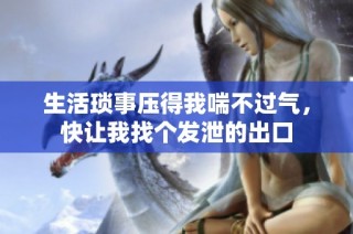 生活琐事压得我喘不过气，快让我找个发泄的出口