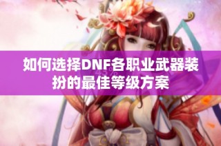 如何选择DNF各职业武器装扮的最佳等级方案
