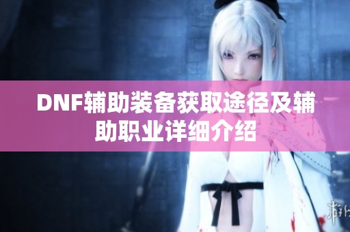 DNF辅助装备获取途径及辅助职业详细介绍