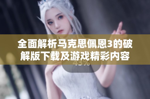 全面解析马克思佩恩3的破解版下载及游戏精彩内容